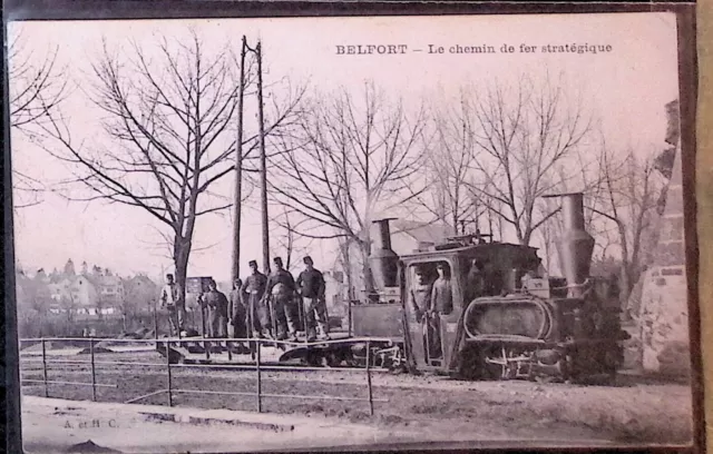 SUPERBE CPA    BELFORT  Le Train stratégique  Gros plan