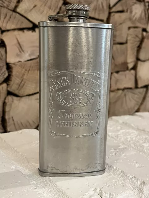 Jack Daniels Old No.7 Hip Flask - 2007 J.d. Stainless Steel 5 Oz Flask