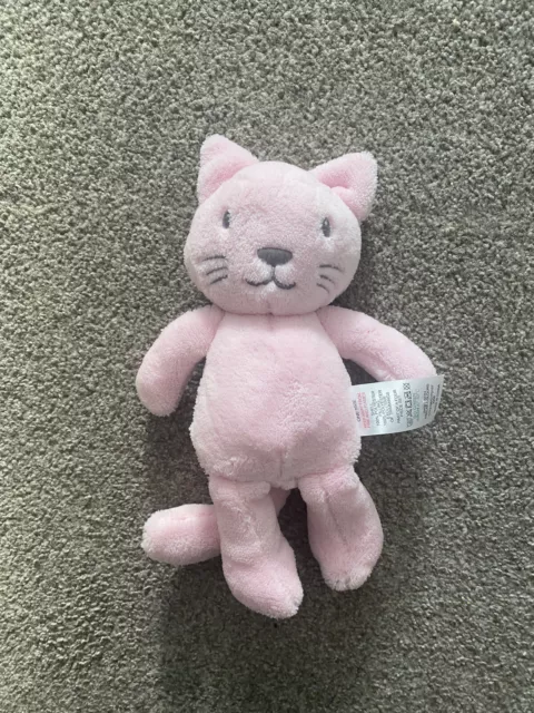 Matalan Pink kitten cat Plush Cuddly comforter blankie Doudou soft toy