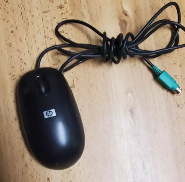 HP MOBJKO Black PS/2 Wired 3-Button Optical Scroll Black Mouse