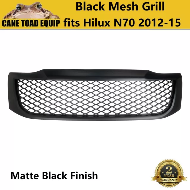 Front Grill fit for Toyota Hilux 2012-2015 Post Facelift N70 Matte Black Grille 