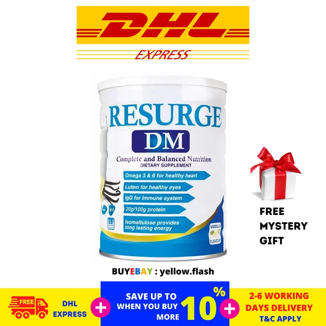 4 X Resurge DM-Nutrición completa y equilibrada para adultos y diabéticos...