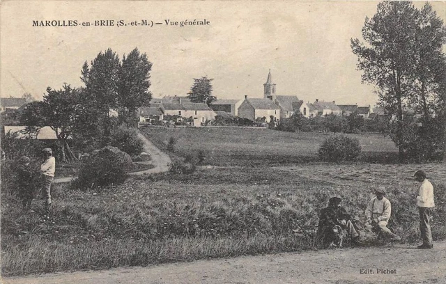 Cpa 77 Marolles In Brie General View