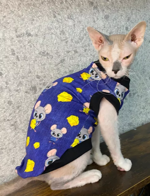 Abbigliamento per gatti Sphynx, abbigliamento per sfinge, vestiti per gatti, vestiti per gatti senza pelo, sfinge c