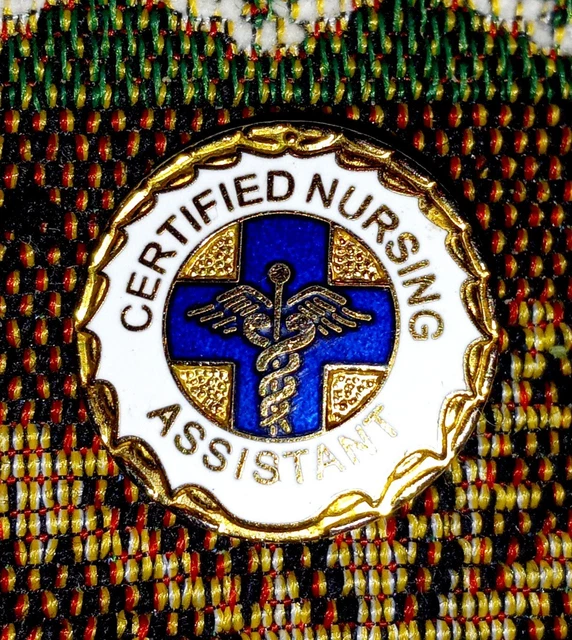 Certified Nursing Assistant Graduation Pin Medical Blue Cross Pin 2002 Ex Cond !