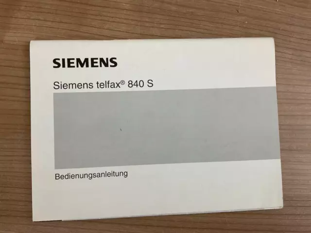 Bedienungsanleitung für SIEMENS TELFAX 840 S FAXGERÄT