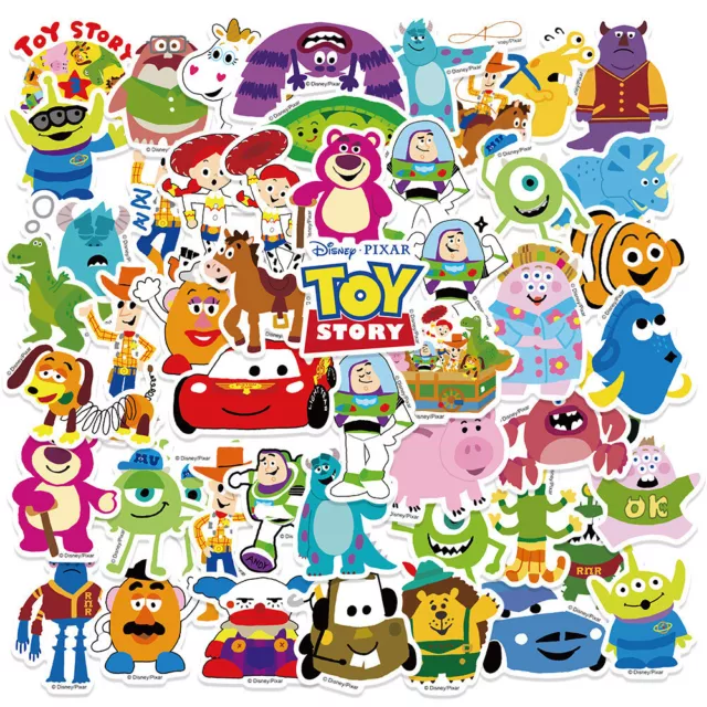 50pcs Toy Story Buzz Lightyear Woody Stickers Disney Cartoon Graffiti Decal