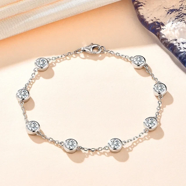 2ct Diamond Cushion Tennis Bracelet Silver Lab-Created Engagement Jewellery
