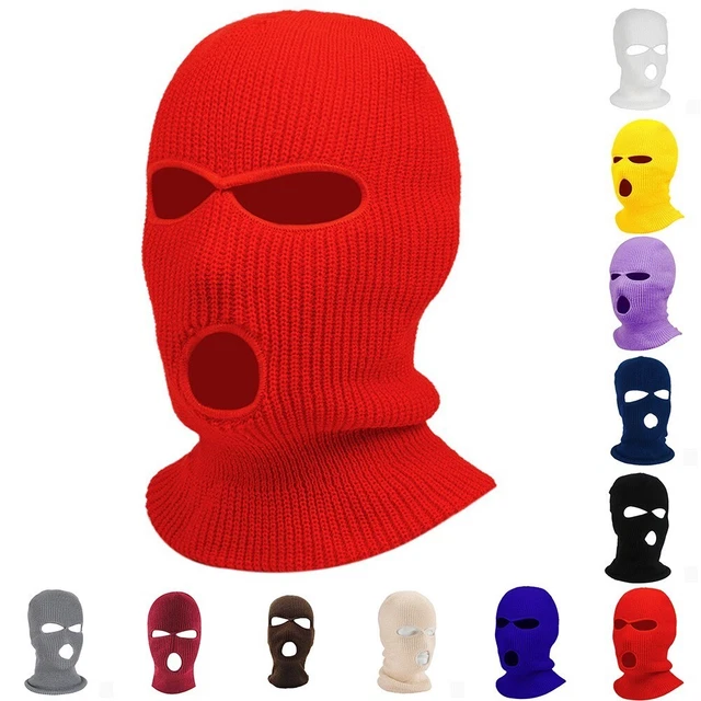 1PCS Men Ski Hat Winter Cap 3 Hole Balaclava Beanie Hat Hood Warm Unisex
