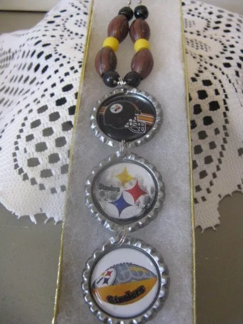 1" Bottle Cap Necklace ~ Steelers ~ **Gift Idea