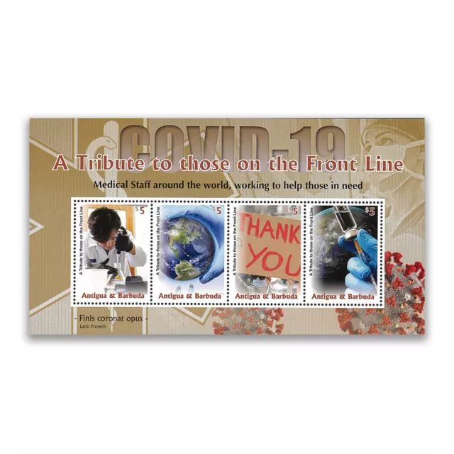 Antigua Barbuda 2021 Tribute To The Front Line Medical Staff Mini Sheet/4 Stamps