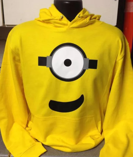 Despicable Me Minion Hoodie Hoody Yellow Minions Hooded Top Free Uk P&P