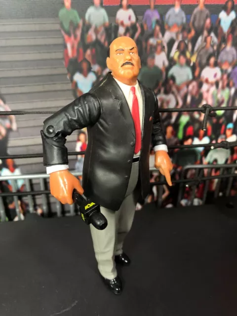 WCW Wrestling Marvel Toy Biz Toybiz Ring Announcers Mean Gene Okerlund Figure
