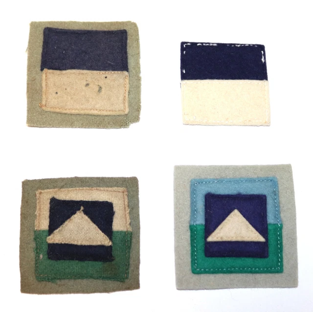 4 DIFFERENT ORIGINAL WW2 Australian Army Unit Colour Patches - Service ...