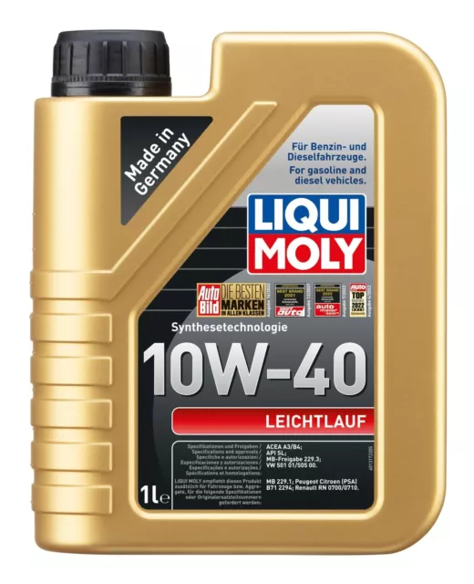 LIQUI MOLY Motoröl Leichtlauf 10W-40 1 L (1317) Motoröl Motorenöl