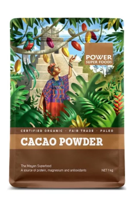 POWER SUPER FOODS RAW ORGANIC CACAO POWDER 1kg
