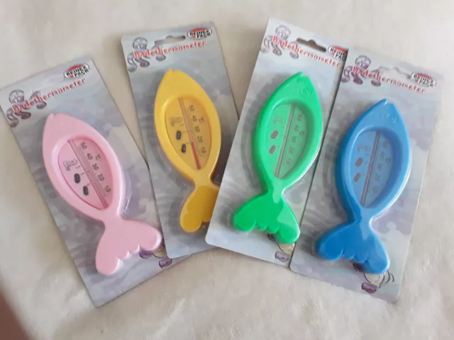 Badethermometer Fisch Babythermometer Badewannenthermometer +versch. Farben +B+