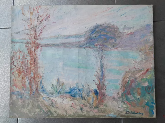 peinture ancienne Ecole Bretonne début XXe marine paysage post-impressionniste