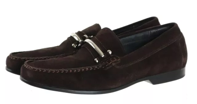 STACY ADAMS MEN'S Horsebit Loafers Shoes Size 8 Leather Brown $43.20 ...