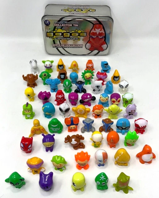 Gogos Crazy Bones Lot Of 58 With 2 Angirus & Limited-Edition Collector Tin
