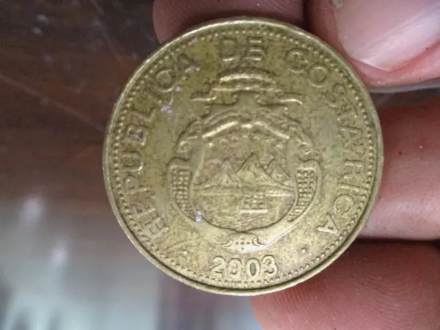 500 Colones B.c.c.r. 2003 Republica De Costa Rica Nice Coin Volcano On Front