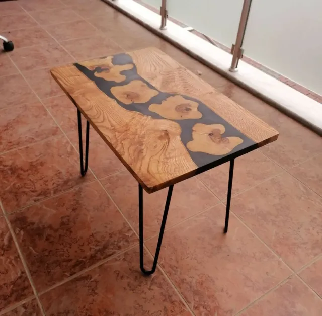 Resin River Coffee Table, Live Edge Wooden Table , Epoxy Resin River Table