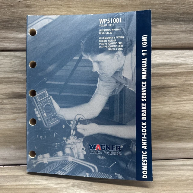 Wagner Import Anti-Lock Brake Service Manual WP51001 1986-94 Import Cars, Trucks
