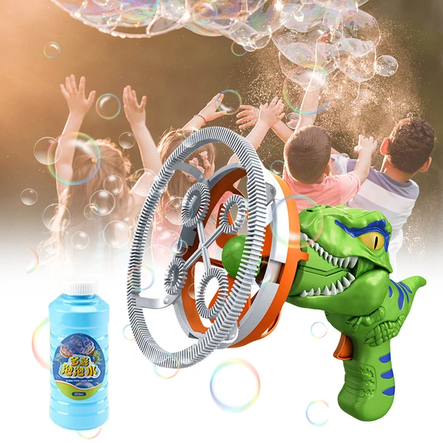 Pistola A Bolle Elettrica Automatica Per Bambini 40 Fori, 10000+ Bolle/min, Luci LED, Con 2 Soluzioni, Perfetta Per Feste Spiaggia Compleanni