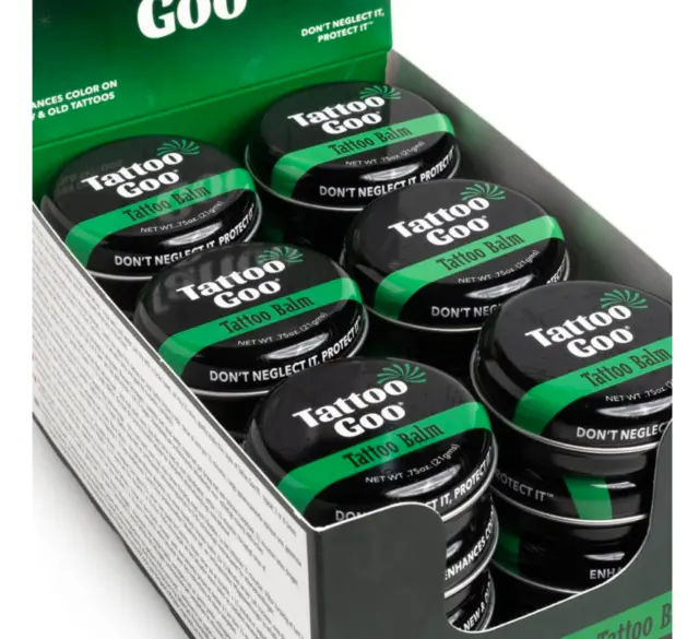TATTOO GOO Original Aftercare Salve Butter Green Ointment Cream 0.75 oz Tin Case