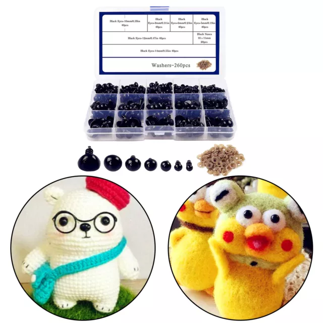 620PCS SAFETY EYES and Noses for Stuffed Animals 6mm to 14mm Colorful elLyI  $24.79 - PicClick AU