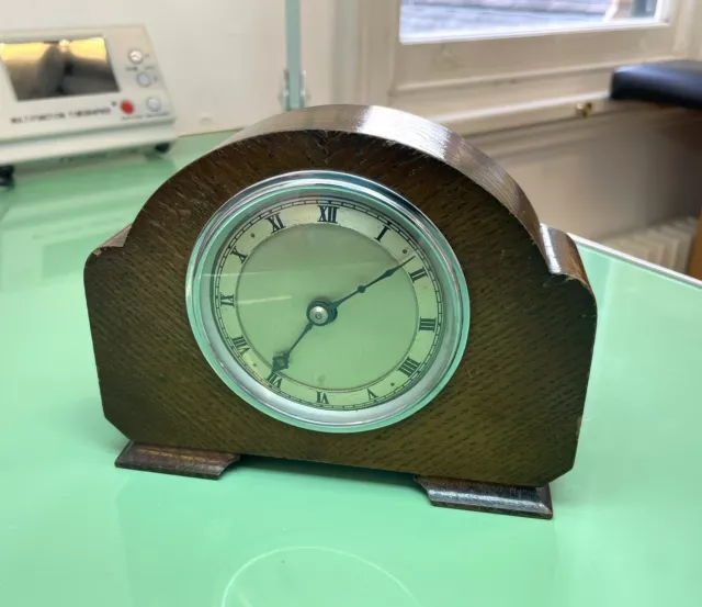 Vintage Oak Cased Elliot Eight Day Mantle Clock, Fully Restored 2023