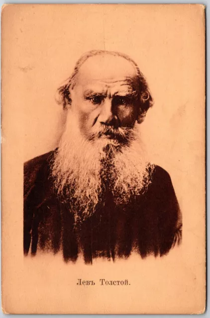 Half Body Portrait Of A Man Long Beard Black and White Photograph Postcard