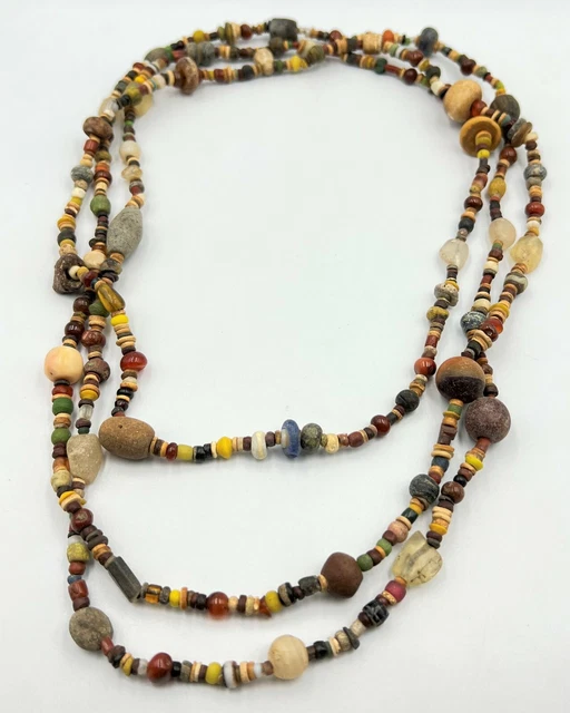 Ancient Jewelry Trade Antiquities Greek Roman Glass Agate Faience Old Beads Lot