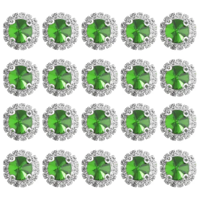 20 PCS Kristalle Basteln Tischstreuungen Perlmuttknöpfe Bunt Vier Löcher