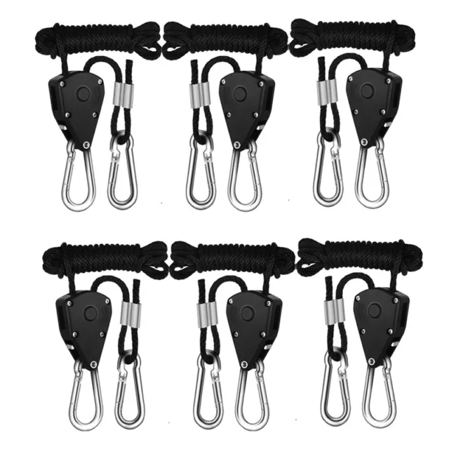 6PCS Adjustable 1/8Inch Lanyard Hanging for Tent Fan Led Grow Plant Lamp 2214