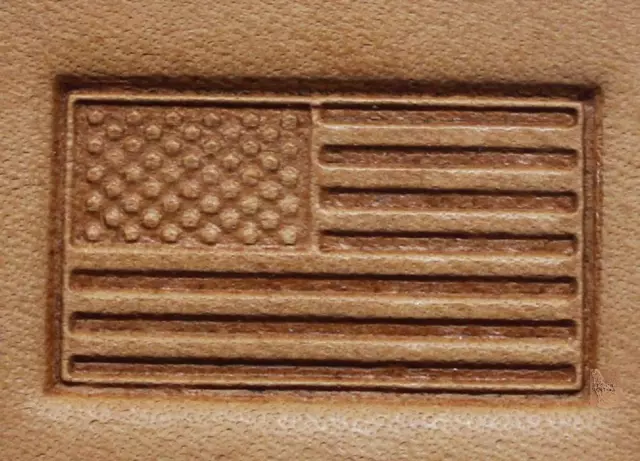 Craftool  -  Tandy Leather Factory  - 3D Stamp -  8580-00   - American Flag