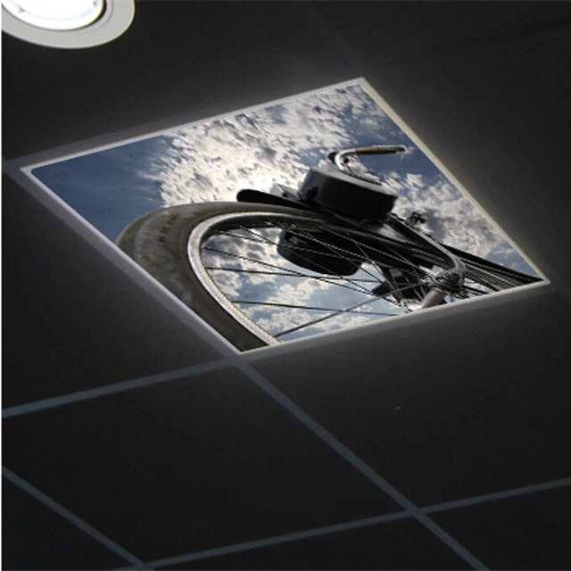 Plexiglass diffusant ref: Fond noir et modules 2 pour dalle led 60 x 60 cm