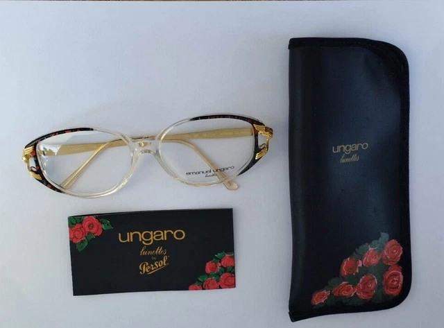 Emanuel Ungaro, Persol U590 56=16 2D 135mm Optical Frame With card.NEW OLD STOCK