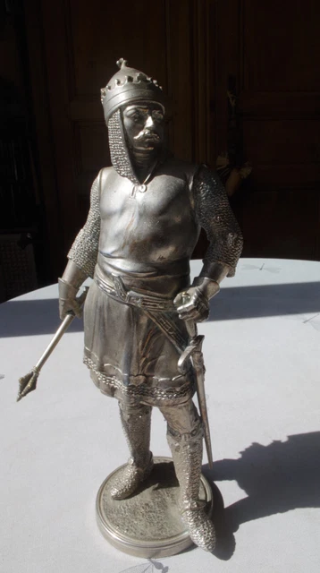 Figurine Décorative Chevalier Médiéval En étain - Guerrier Avec étoile Du Matin, Peint à La Main