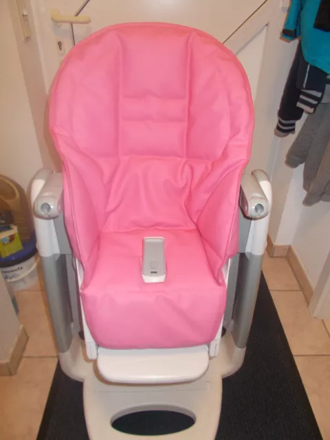 Peg perego tatamia, zero 3 oder prima pappa diner Ersatzbezug inTextilleder rosa