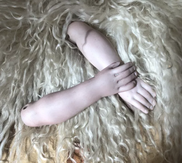 Antique GERMAN Bisque Pin Joint Lower Doll Arms…1 Little Larger
