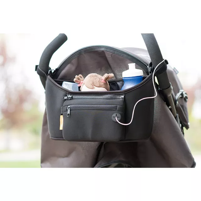 Dreambaby 33cm Strollerbuddy Pram/Stroller Ezy-Reach Organiser Bag Black 3