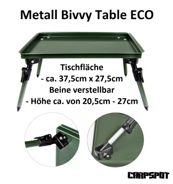 Camping Mesa Eco 37,5cm x 27,5cm Plegable Auxiliar Tienda Table - Oliva