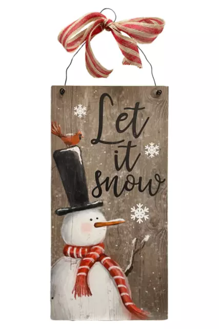 Let it Snow Snowman Sign