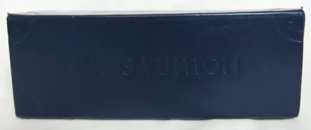 Louis Vuitton Blue Logo Eyeglass Sunglass Case Lined Box EUC