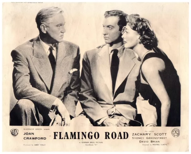 Flamingo Road Original Lobby Card Joan Crawford Zachary Scott David Brian 1949