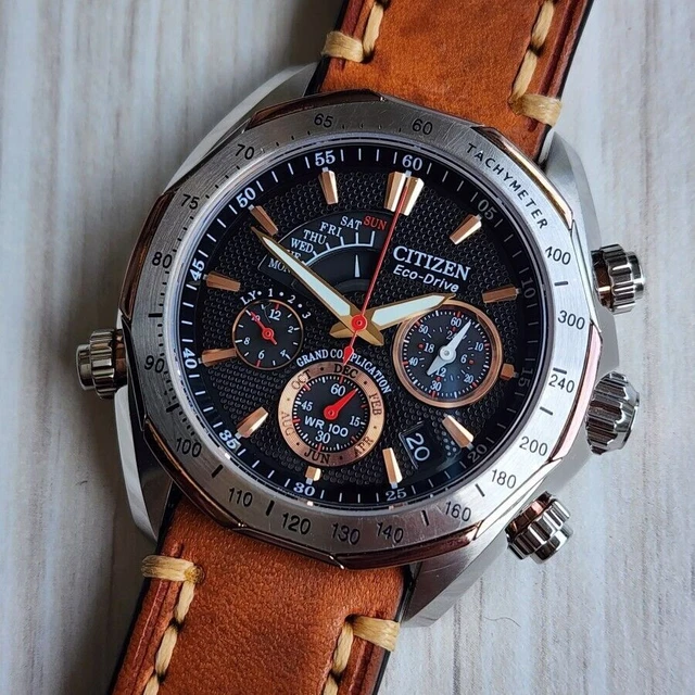 RARE CITIZEN SIGNATURE BZ0006 02E Eco Drive Montre pour homme