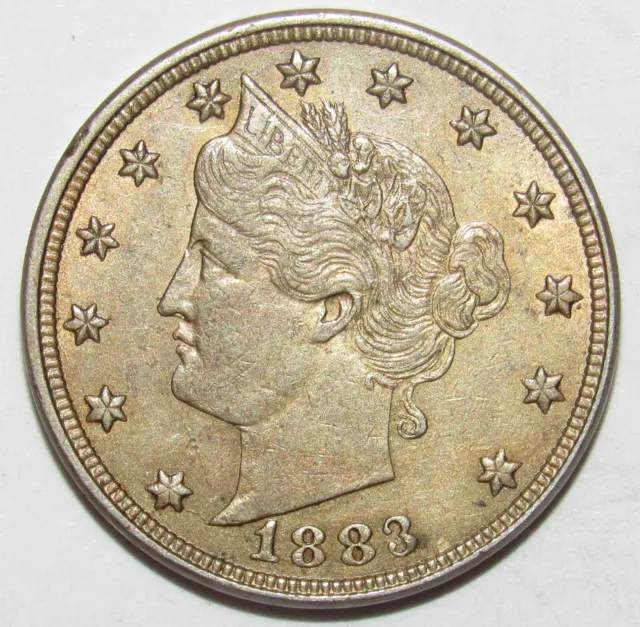 1883 Liberty Nickel No Cents AU (K88)