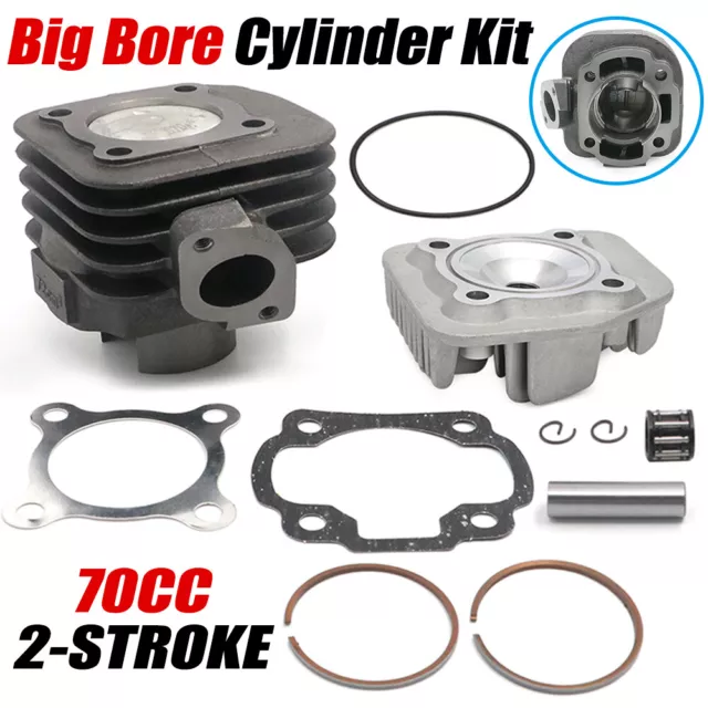 70CC Big Bore Cylinder Piston For Yamaha Jog Zuma Minarelli Vino 2-Stroke Engine