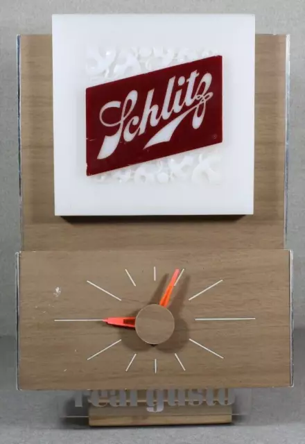 1965 Schlitz Beer Light Up Register Topper Clock Advertising Display Form 170-S